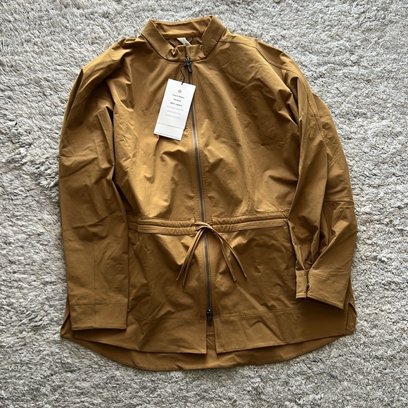 Lululemon Cinch-Waist Stretch Shirt Jacket Medium BOLD BEIGE - Picture 4 of 7